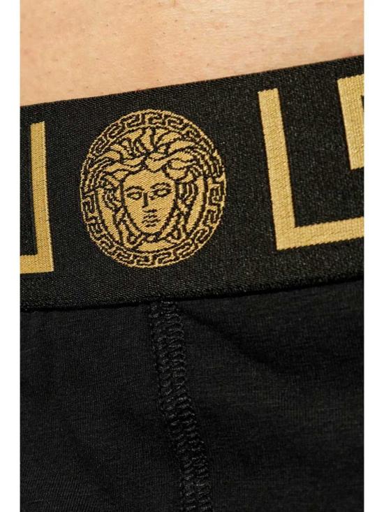 26SS 베르사체 팬티 AU103261A10011 A80G BLACK GOLD GREEK KEY - VERSACE