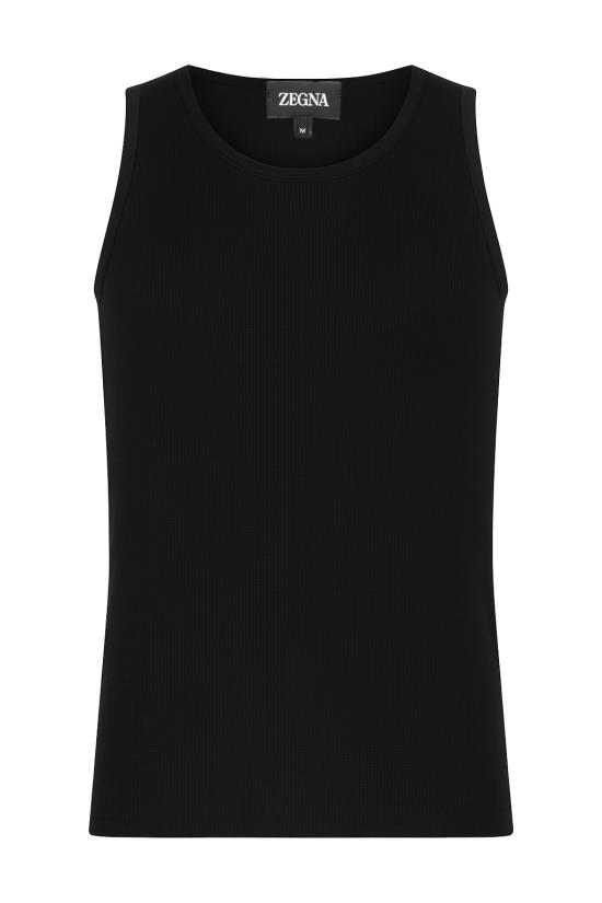 26SS 에르메네질도제냐 긴팔 티셔츠 N3D131840 001 Black