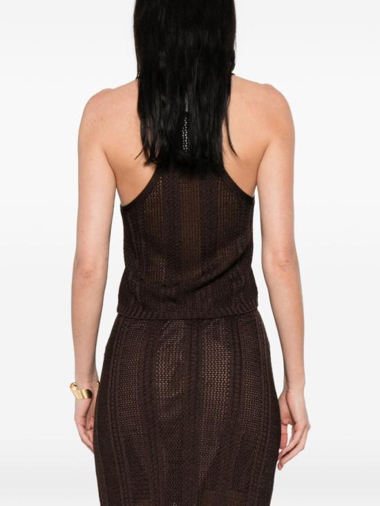 26SS 페니 블랙 민소매 티셔츠 2611361263270 002 Brown - PENNYBLACK