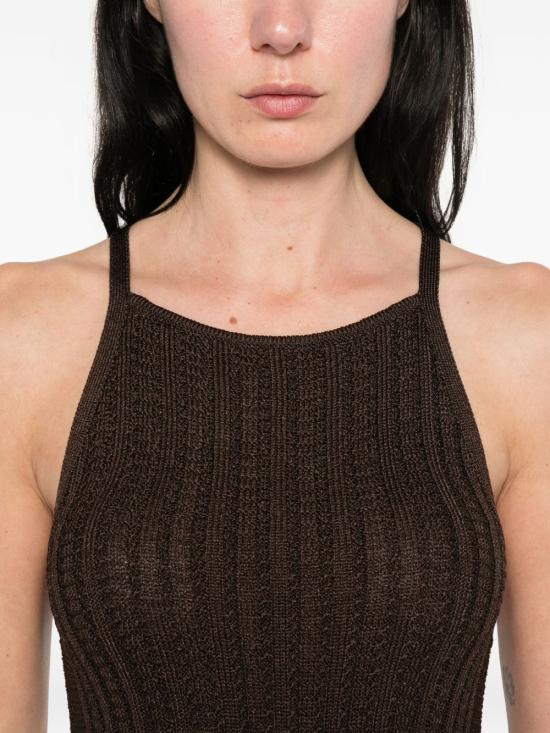 26SS 페니 블랙 민소매 티셔츠 2611361263270 002 Brown - PENNYBLACK