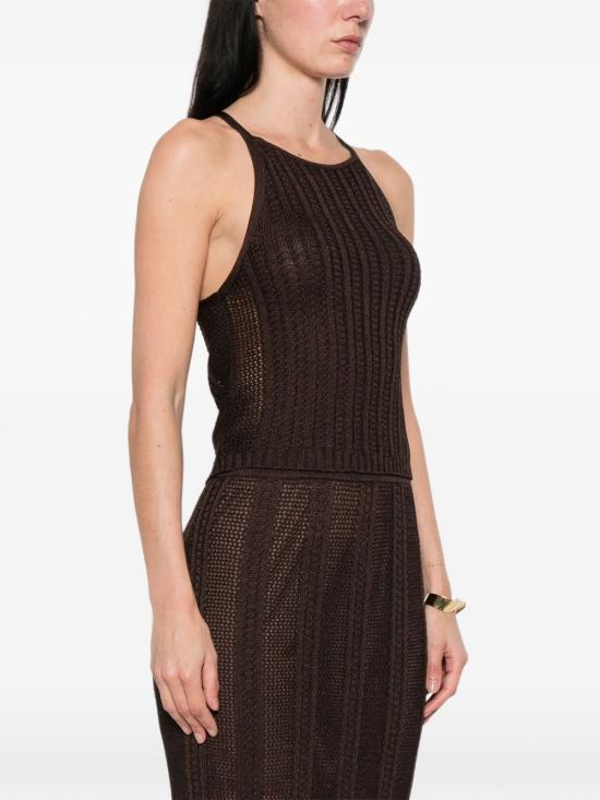 26SS 페니 블랙 민소매 티셔츠 2611361263270 002 Brown - PENNYBLACK