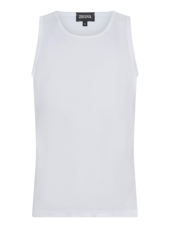 26SS 에르메네질도제냐 민소매 티셔츠 N3D131840 100 White