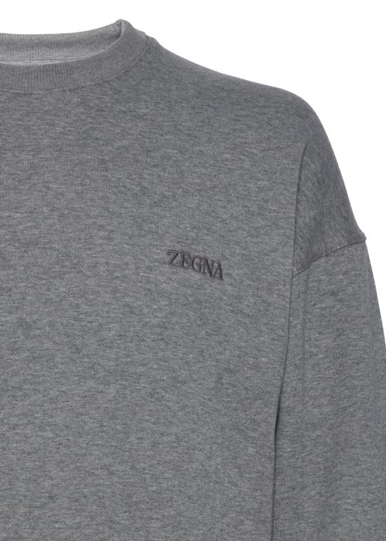 26SS 에르메네질도제냐 긴팔 티셔츠 N6MGI2030 032 Grey - ERMENEGILDO ZEGNA
