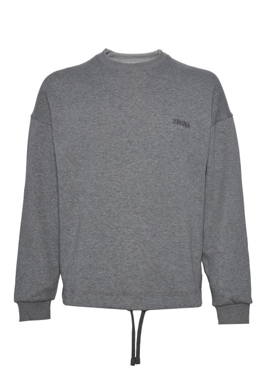 26SS 에르메네질도제냐 긴팔 티셔츠 N6MGI2030 032 Grey