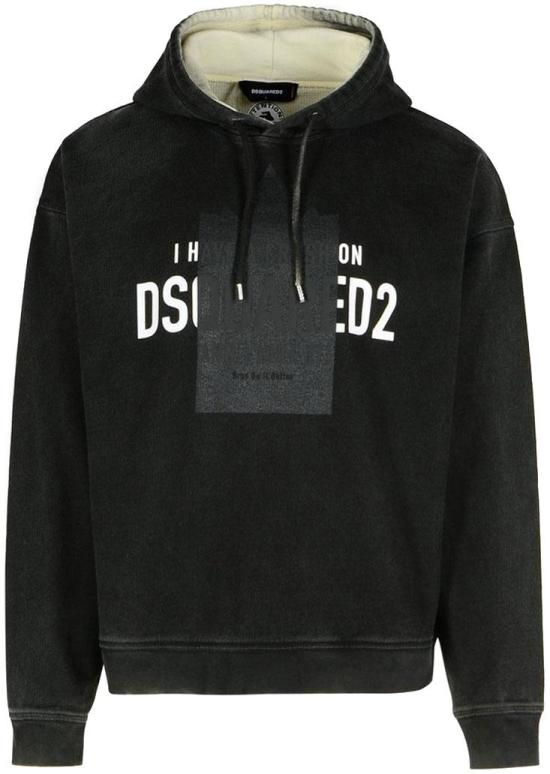25SS 디스퀘어드2 후드 티셔츠 S74GU0860S25599900 BLACK