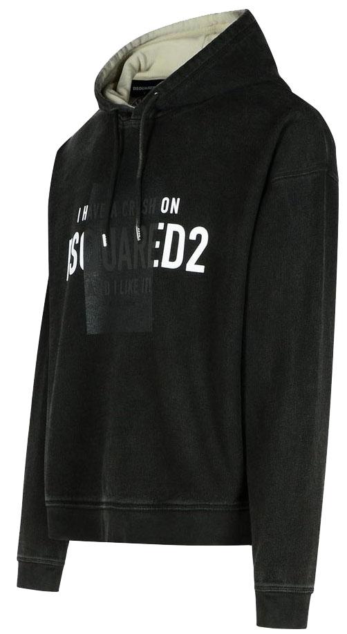 25SS 디스퀘어드2 후드 티셔츠 S74GU0860S25599900 BLACK - DSQUARED2