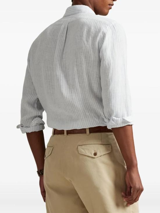 26SS 폴로 랄프로렌 긴팔 셔츠 710 B15 594 004 WHITE BLUE - POLO RALPH LAUREN