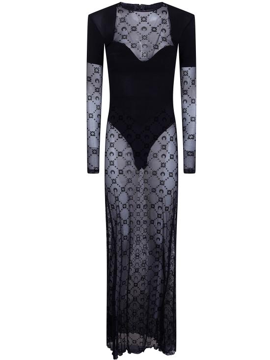 26SS 마린세르 롱 원피스 WJS028ACJER0005 BK99 BLACK