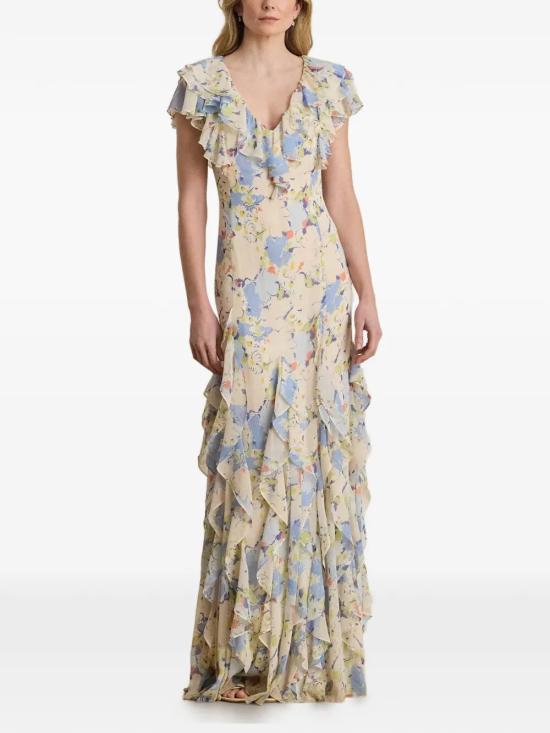 26SS 랄프 로렌 롱 원피스 253P08929001 BLUE MULTI - RALPH LAUREN
