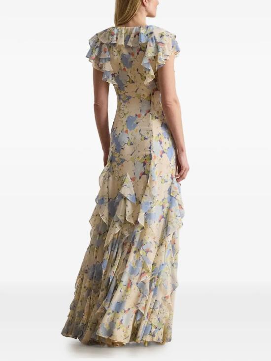 26SS 랄프 로렌 롱 원피스 253P08929001 BLUE MULTI - RALPH LAUREN