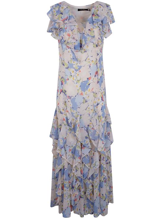 26SS 랄프 로렌 롱 원피스 253P08929001 BLUE MULTI