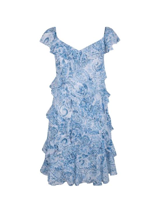 26SS 랄프 로렌 숏 원피스 253P11986001 WHITE BLUE - RALPH LAUREN