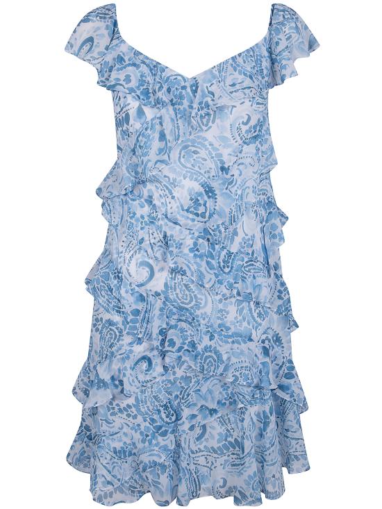 26SS 랄프 로렌 숏 원피스 253P11986001 WHITE BLUE