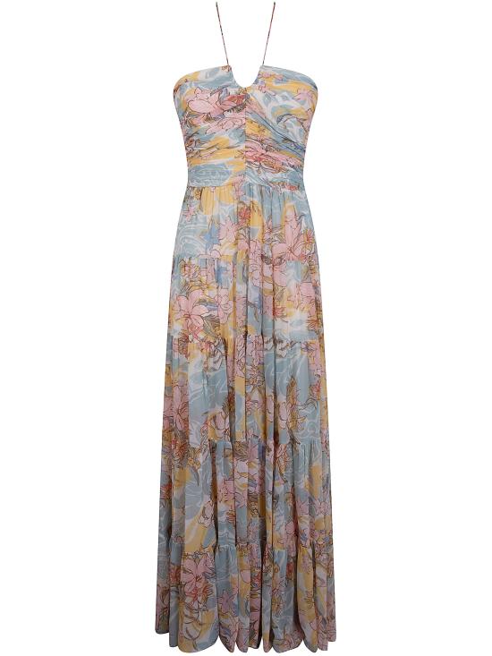 26SS 랄프 로렌 롱 원피스 253P08930001 CREAM BLUE MULTI
