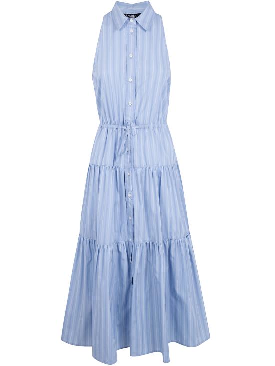 26SS 랄프 로렌 롱 원피스 200P08958001 BLUE WHITE MULTI