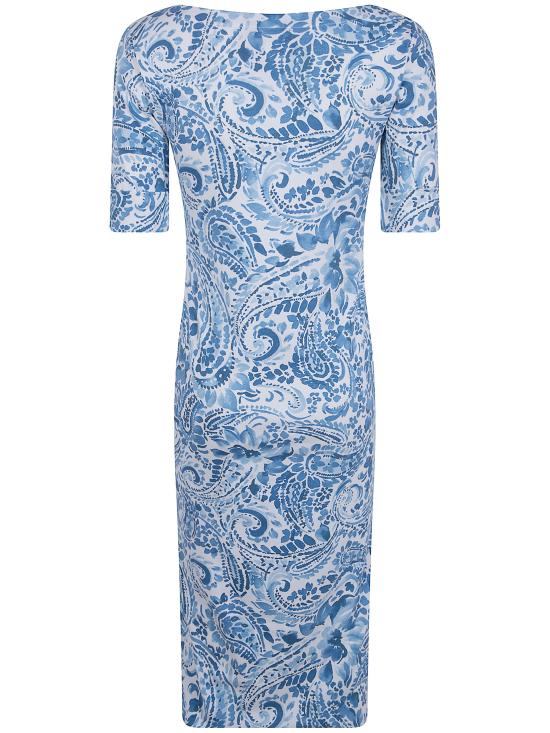 26SS 랄프 로렌 미디 원피스 200B22023001 WHITE BLUE - RALPH LAUREN