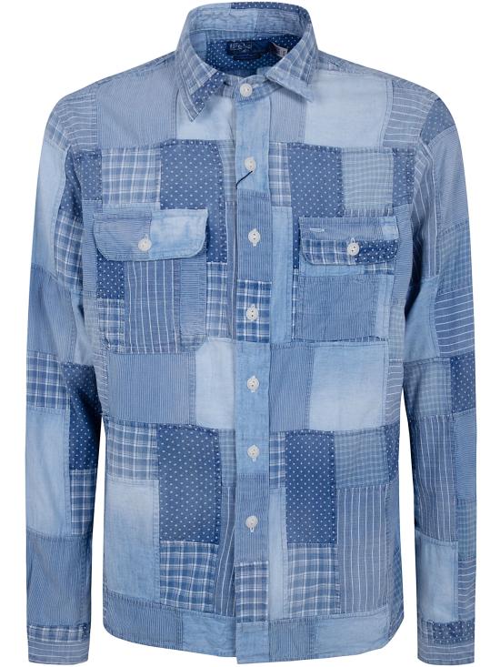 26SS 폴로 랄프로렌 긴팔 셔츠 710 B14 280 001 INDIGO PATCHWORK - POLO RALPH LAUREN