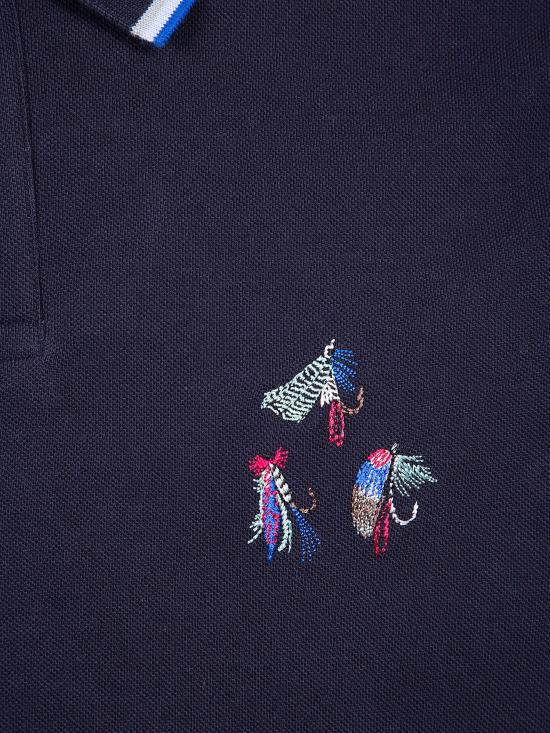 26SS 바버 X 폴스미스 폴로 티셔츠 MML1555 MML NY74 DARK NAVY - BARBOUR X PAUL SMITH