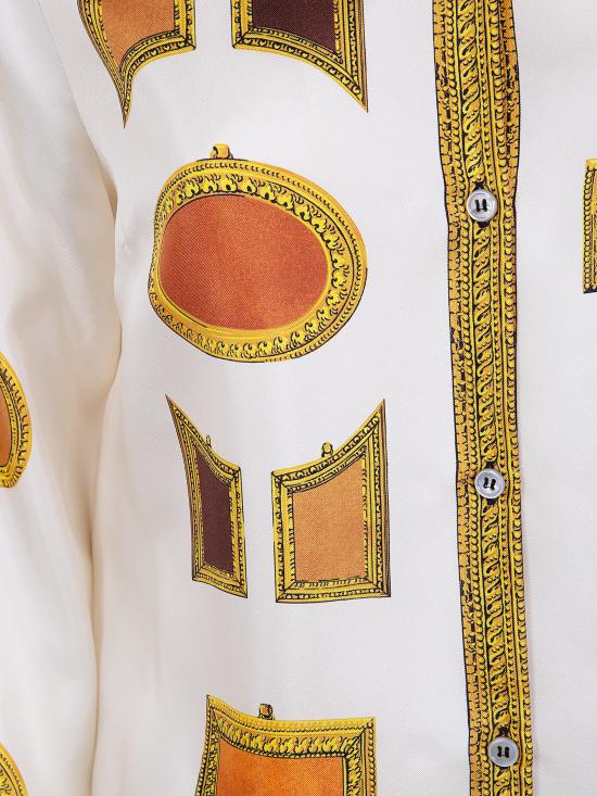 26SS 베르사체 셔츠 1024231 1A17951 5K920 IVORY AMBER CHOCOLATE - VERSACE