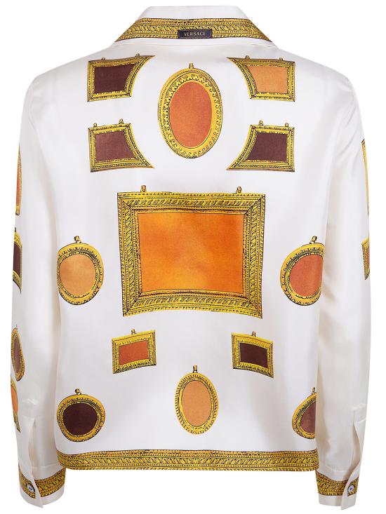 26SS 베르사체 셔츠 1024231 1A17951 5K920 IVORY AMBER CHOCOLATE - VERSACE