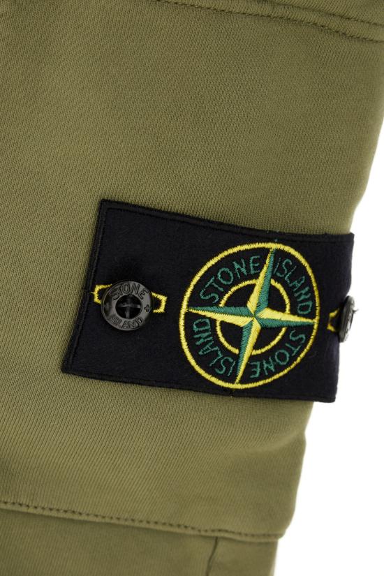 26SS 스톤 아일랜드 오가닉 코튼 플리스 레귤러핏 카고 포켓 조거 쇼츠 S156200011S0051 V005G MILITARY GREEN - STONE ISLAND