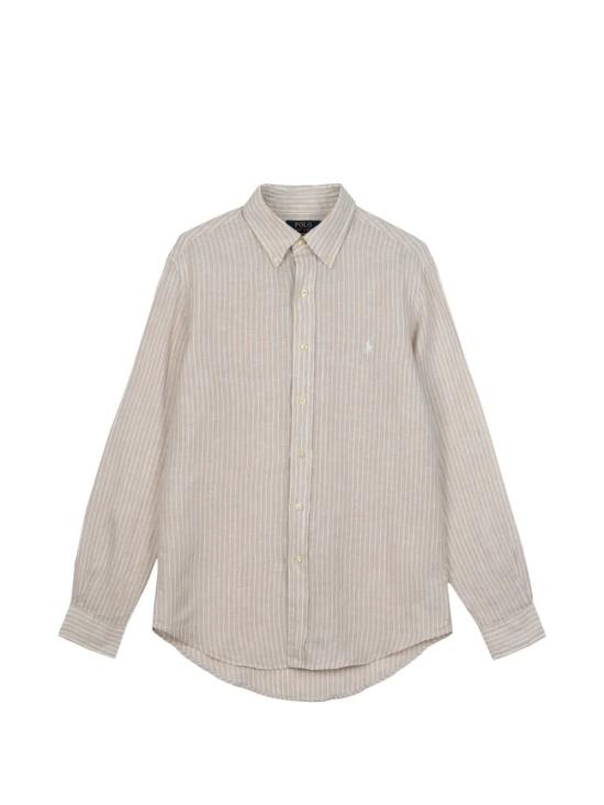 26SS 폴로 랄프로렌 긴팔 셔츠 710 B15 594 006 COASTAL BEIGE WHITE