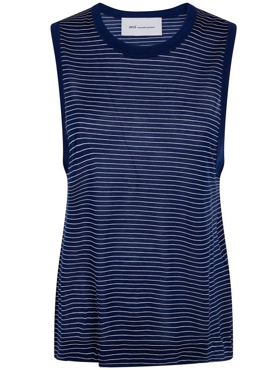 26SS 아미 민소매 티셔츠 FTP818 JE0212 A044 INK WHITE - AMI