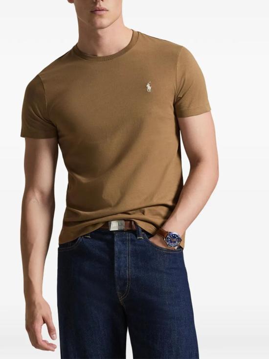 26SS 폴로 랄프로렌 포니로고 자수 반팔 티셔츠 710 671 438 536 ROYAL BROWN - POLO RALPH LAUREN