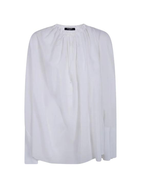26SS 발망 블라우스 GF0IJ140SF47 0FA WHITE - BALMAIN
