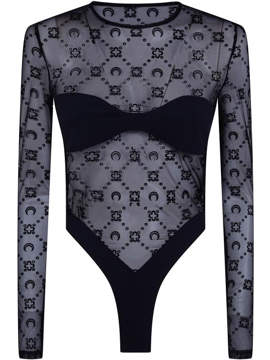 26SS 마린세르 바디수트 티셔츠 WTO474ACJER0005 BK99 BLACK - MARINE SERRE