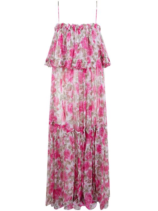26SS 끌로에 롱 원피스 CH26UR124278 91Y WHITE PINK