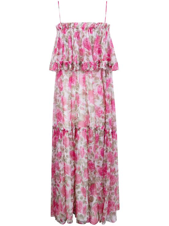 26SS 끌로에 롱 원피스 CH26UR124278 91Y WHITE PINK - CHLOE