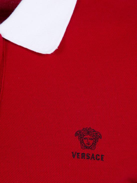 26SS 베르사체 폴로 티셔츠 1024235 1A17681 2RC90 LIPSTICK RED WHITE - VERSACE