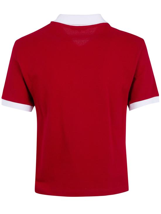 26SS 베르사체 폴로 티셔츠 1024235 1A17681 2RC90 LIPSTICK RED WHITE - VERSACE