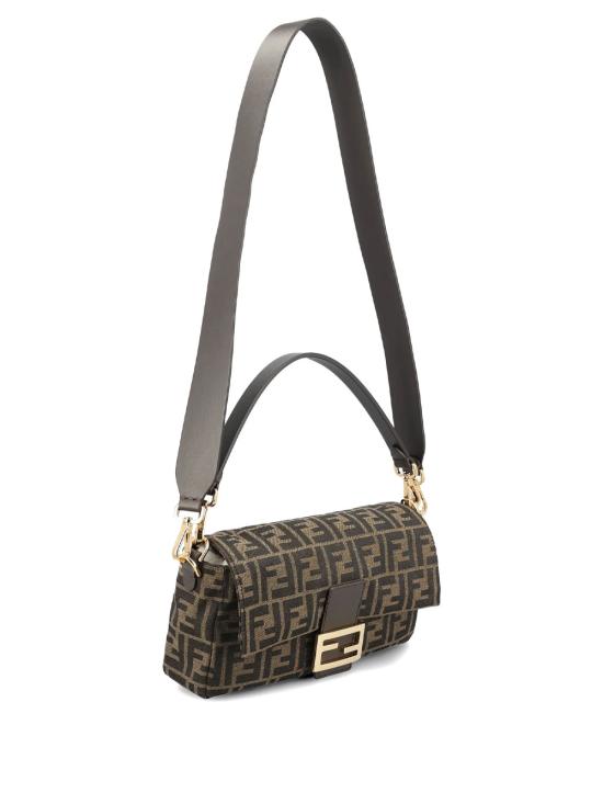 26SS 펜디 FF 자카드 패브릭 바게트 백 8BR600 AFPM F1GL7 T MORO R EBAN - FENDI