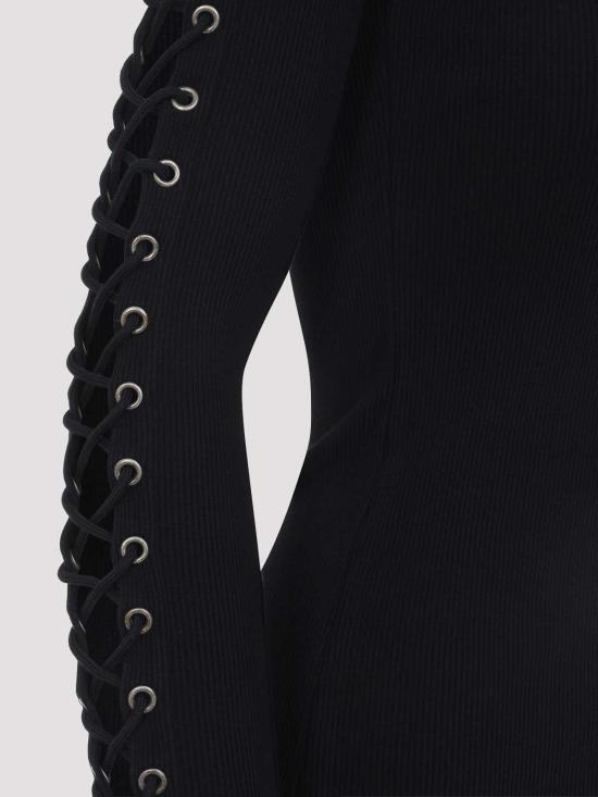 25FW 발렌시아가 숏 원피스 850248TQVE11000 Black - BALENCIAGA