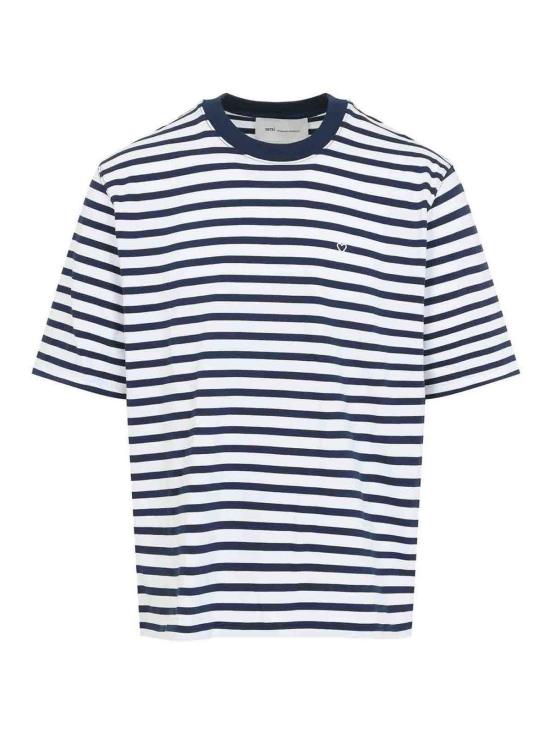 26SS 아미 코튼 박시 핏 마리네르 아미 드 하트 티셔츠 UTS374JE0210A044 White