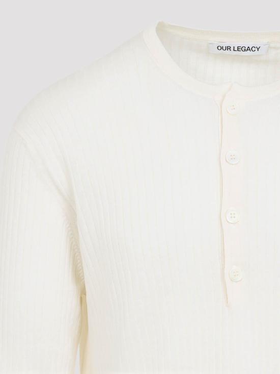 26SS 아워레가시 파인 헨리 코튼 티셔츠 M2263FIIVORY White - OUR LEGACY