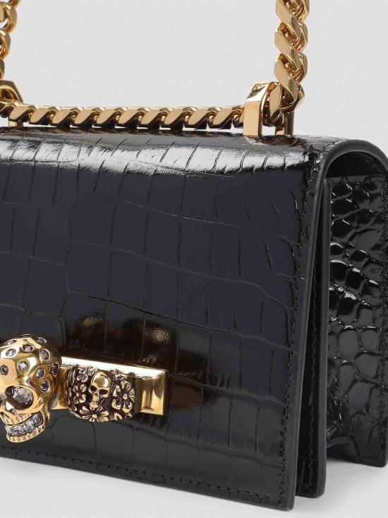 26SS 알렉산더 맥퀸 클러치/파우치 8548481HB0T1001 Black - ALEXANDER MCQUEEN