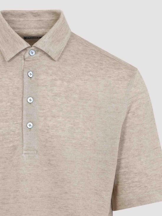 26SS 에르메네질도제냐 폴로 티셔츠 UH352A3H770N02 Beige - ERMENEGILDO ZEGNA