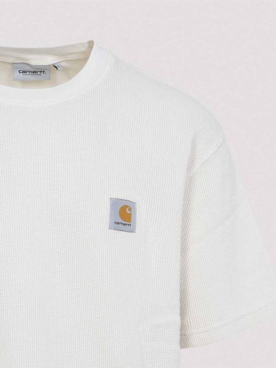 26SS 칼하트 숏슬리브 넬슨 와플 티셔츠 I03618505GD03 Beige - CARHARTT