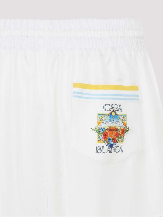 26SS 카사블랑카 숏팬츠 MSS26TR39909 White - CASABLANCA