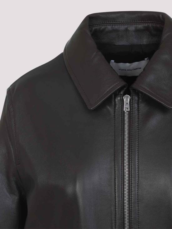 26SS 이브살로몬 가죽 자켓 26E25EYV20155APXXA2009 Brown - YVES SALOMON