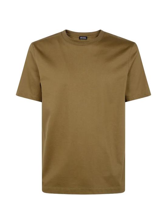 26SS 에르메네질도제냐 반팔 티셔츠 UH335A3 H771 V04 BROWN - ERMENEGILDO ZEGNA