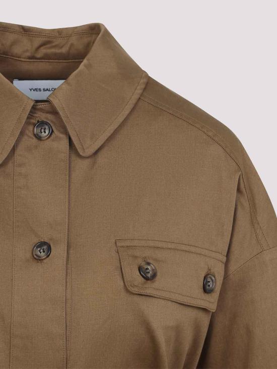 26SS 이브살로몬 블라우스 26E26EYH04377TSCLA2282 Brown - YVES SALOMON