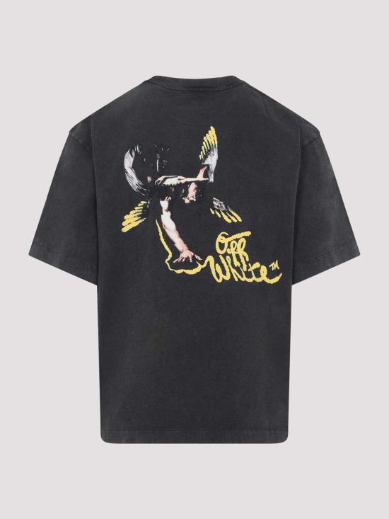 25FW 오프화이트 반팔 티셔츠 OMAA120S26JER00B0001 Black - OFF WHITE