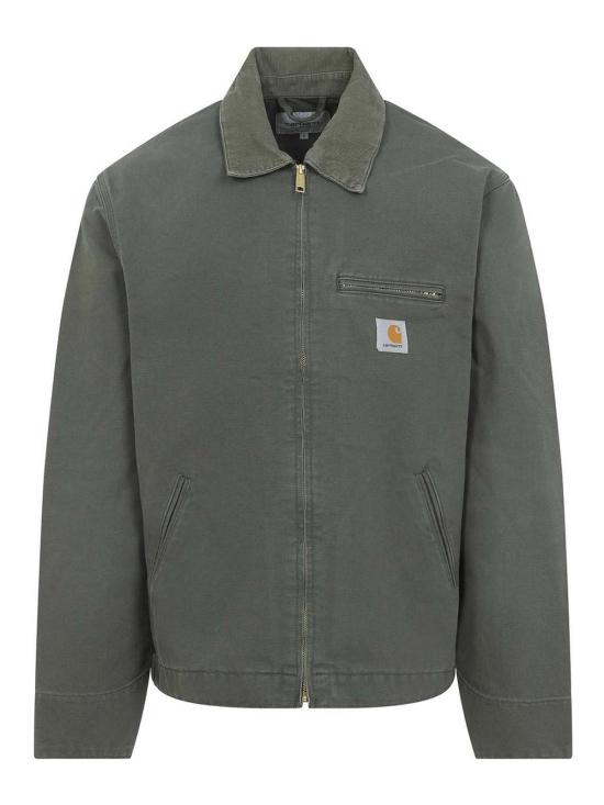 26SS 칼하트 언라인드 디어본 스톤 캔버스 디트로이트 자켓 I0348193MA4O03 Green