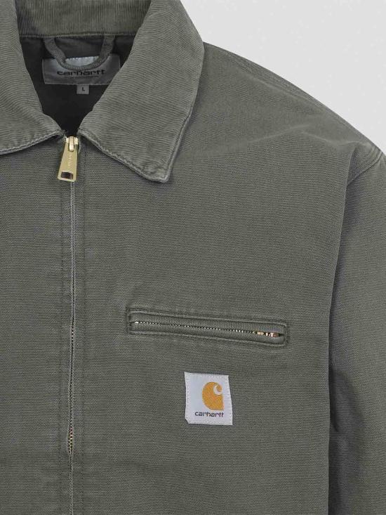 26SS 칼하트 언라인드 디어본 스톤 캔버스 디트로이트 자켓 I0348193MA4O03 Green - CARHARTT