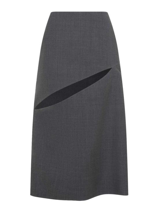 26SS 질샌더 미디 스커트 J03MA0305J40327023 Grey