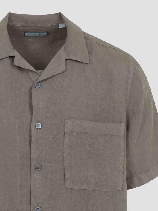 26SS 카날리 반팔 셔츠 CSM3055GM02128511 Brown - CANALI